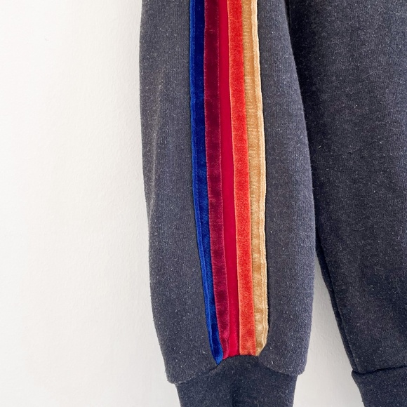 Aviator Nation Classic Velvet Stripes Crewneck Sweatshirt XS - Picture 7 of 9